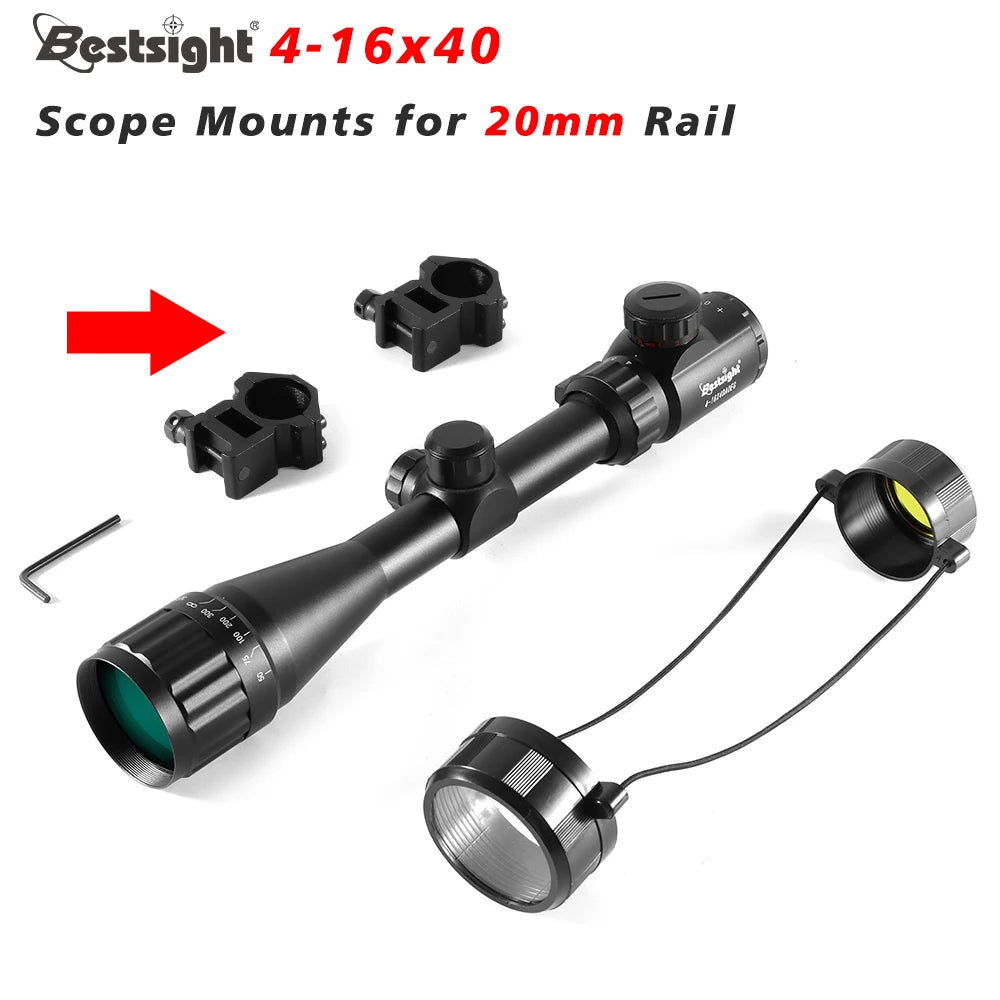 4-16X40 AOE Optics Hunting Riflescope Red&Green Dot
