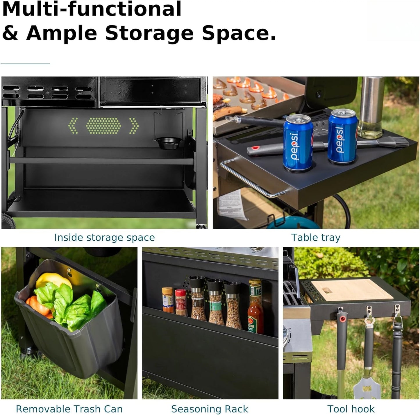 Gas and Charcoal Grill Combo