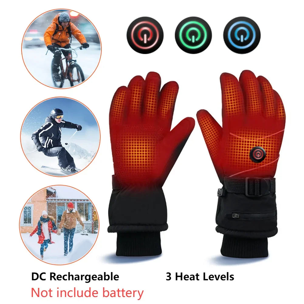 Waterproof Winter Heated Gloves Electric Thermal Handwear