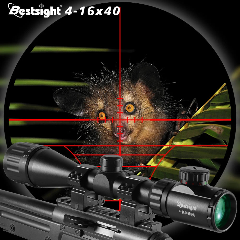 4-16X40 AOE Optics Hunting Riflescope Red&Green Dot