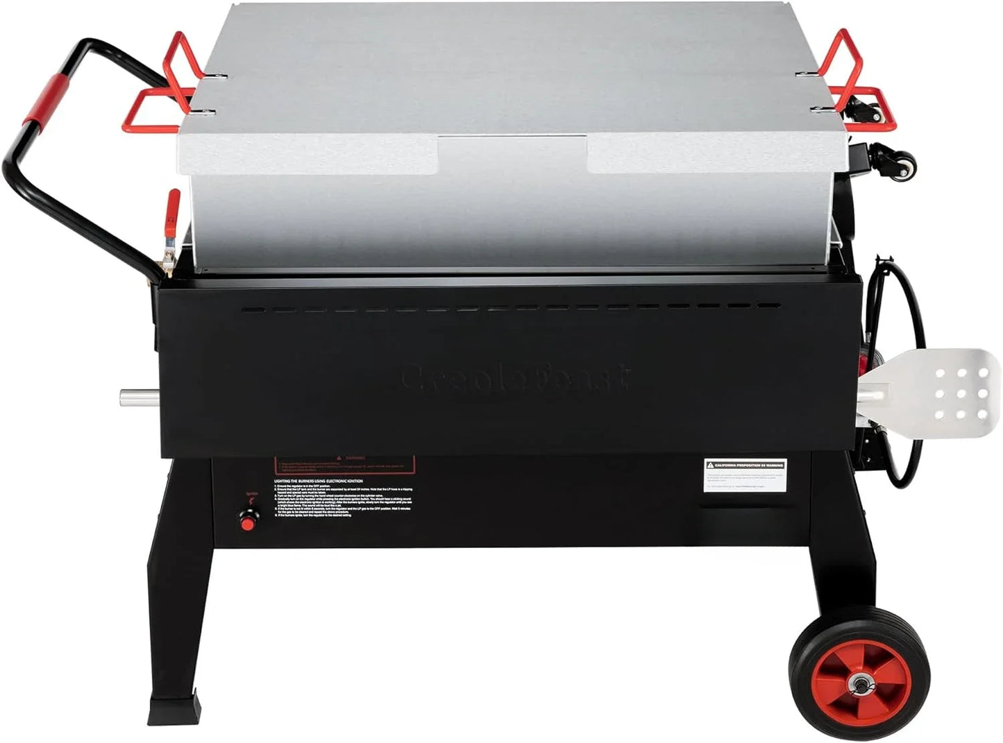 HOME 90QT Crawfish Boiler, Outdoor Single Sack Propane Gas Cooker with Folding Cylinder