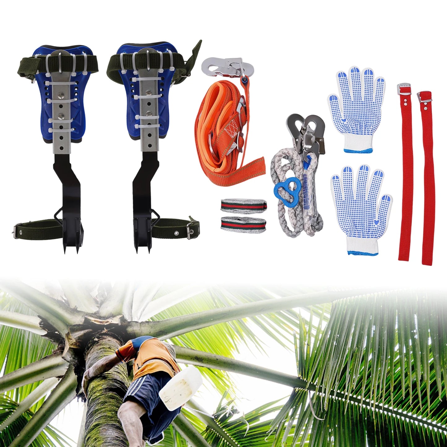 Tree Climbing Kit with Harness and leash