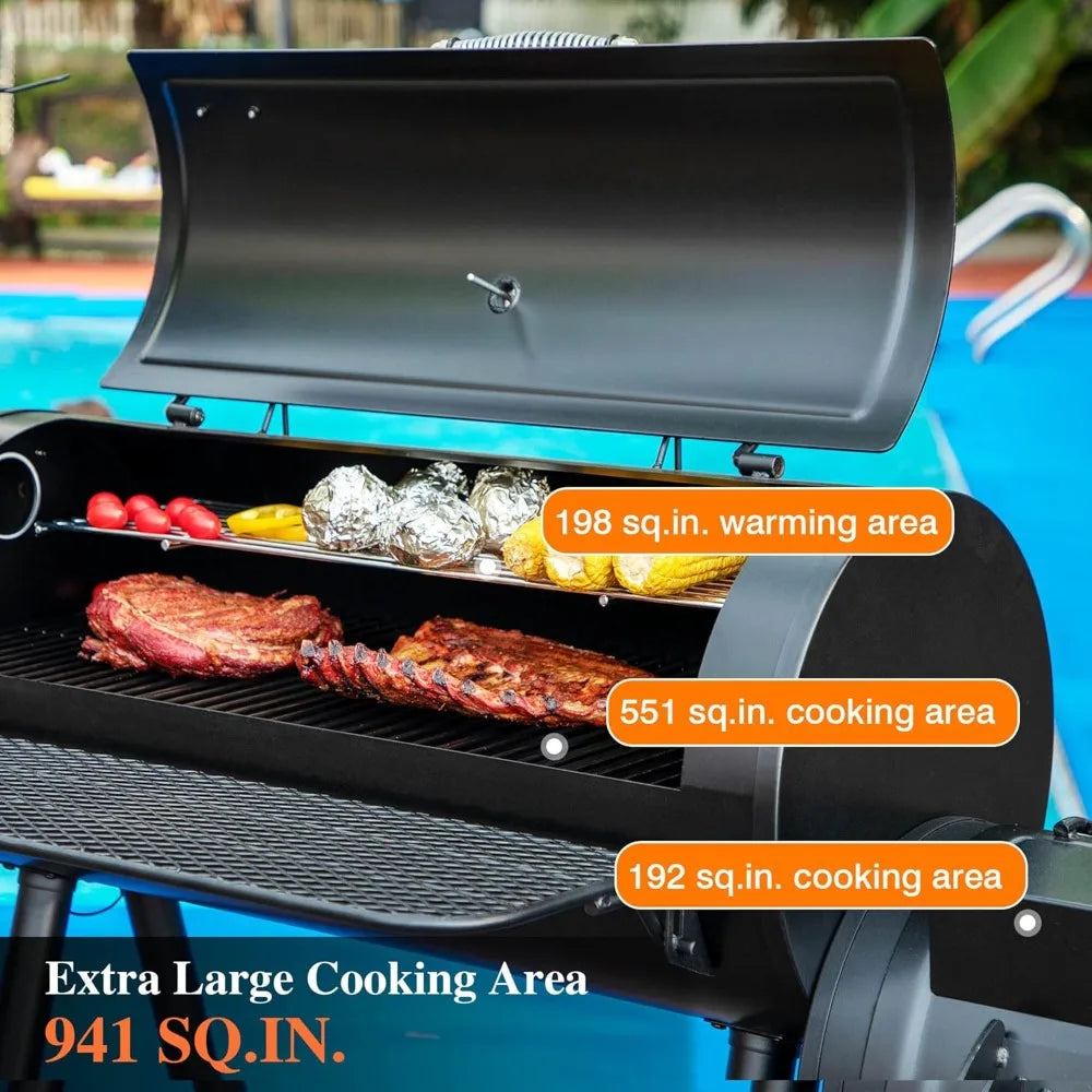 Heavy-Duty Charcoal Smoker/Grills Extra Large w/ wheels