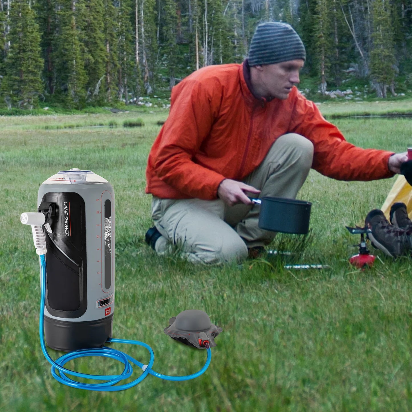 12L Garden Shower with Pump