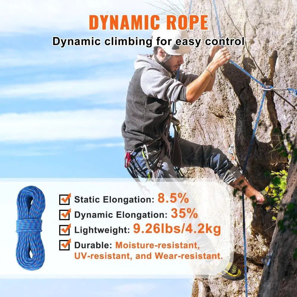 Dynamic Climbing Rope 10.2mm Breaking Tension Fiber Rope