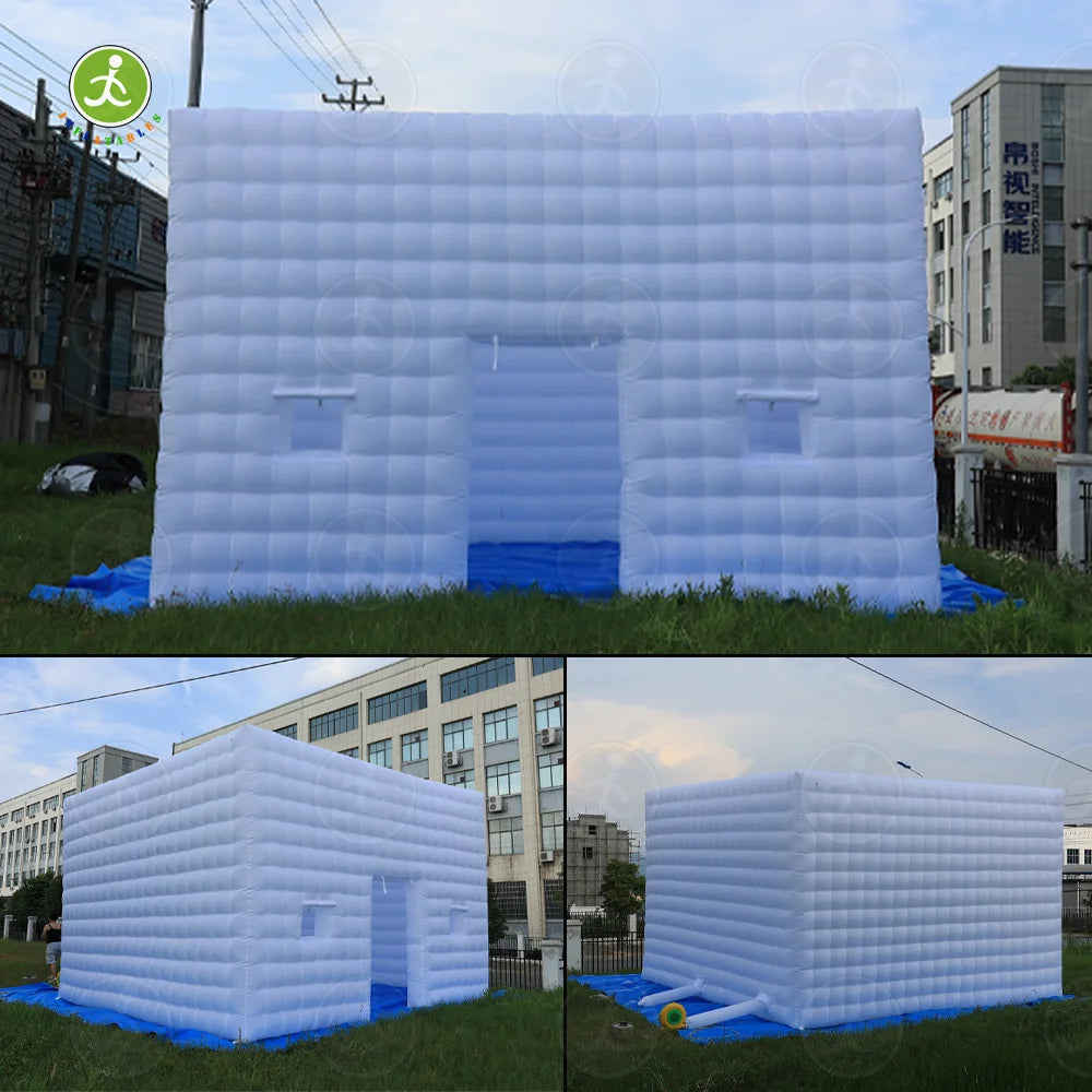 Winter Inflatable White Nightclub Large Party Tent with Blower
