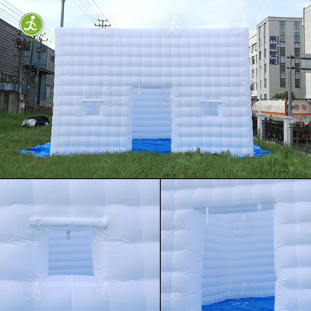 Winter Inflatable White Nightclub Large Party Tent with Blower