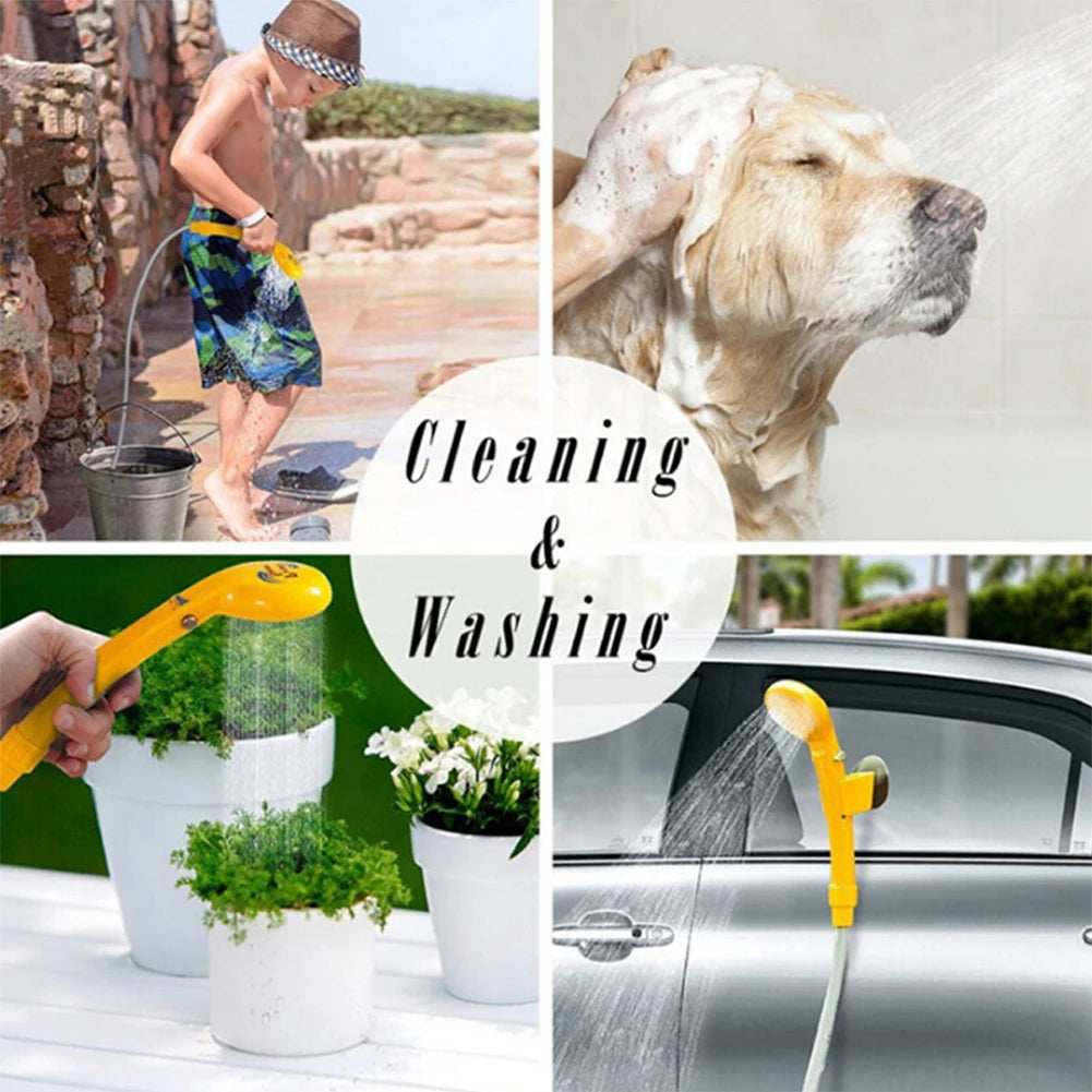 Camping Shower with Water Bucket and 12V Pump