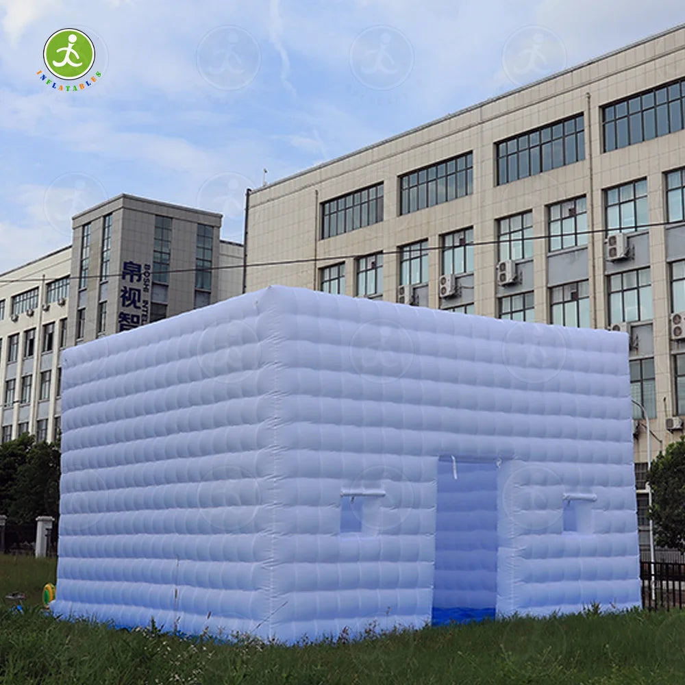 Winter Inflatable White Nightclub Large Party Tent with Blower