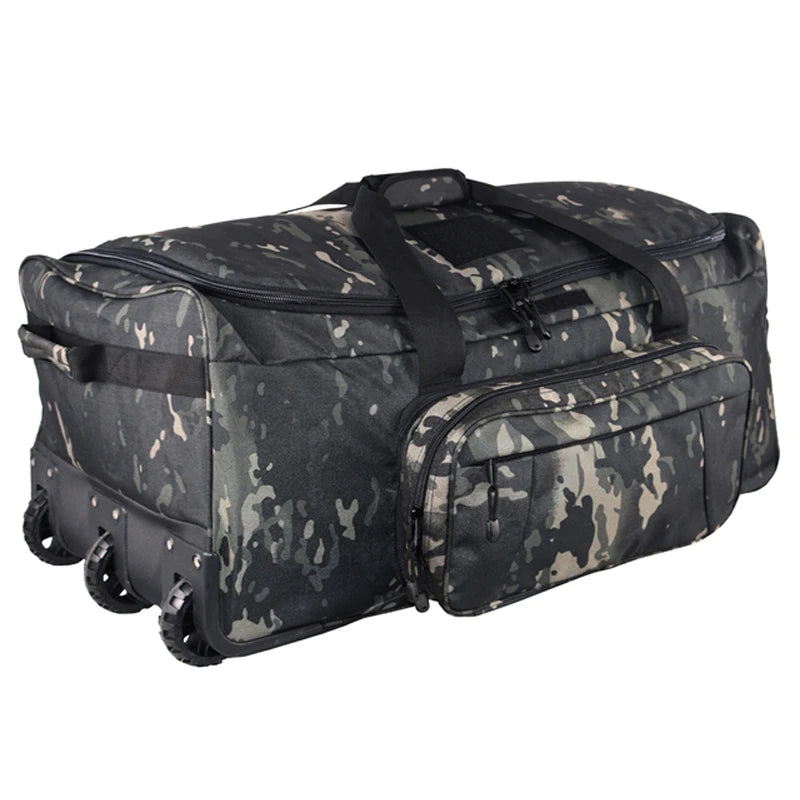 Large Capacity Military Tactical Travel Bag Wheeled Deployment