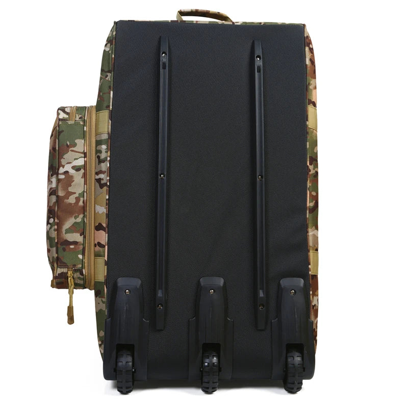 Large Capacity Military Tactical Travel Bag Wheeled Deployment