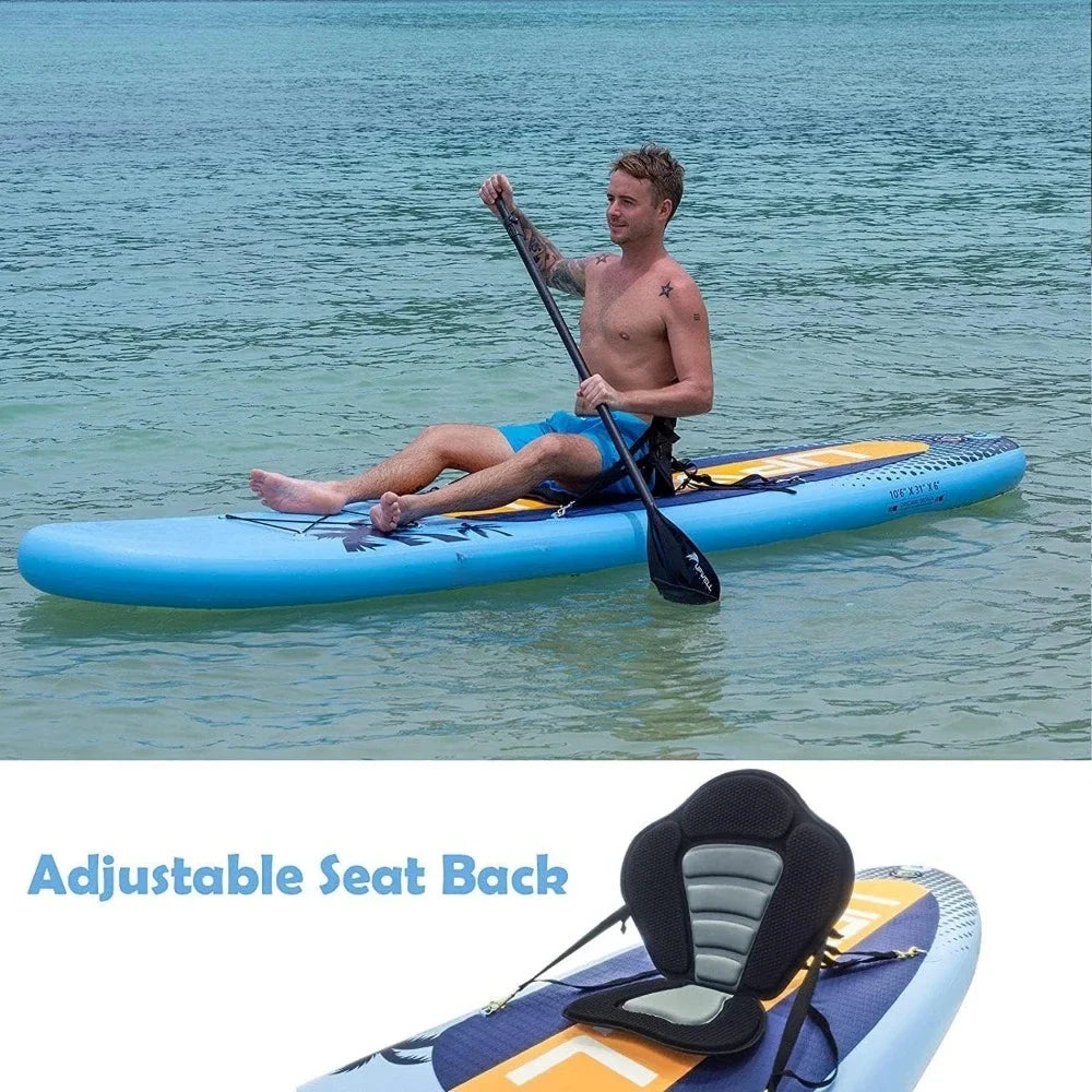 Inflatable Paddle Board, Advanced SUP Accessories, Backpack, 10L Dry Bag, Hand Pump, Fins