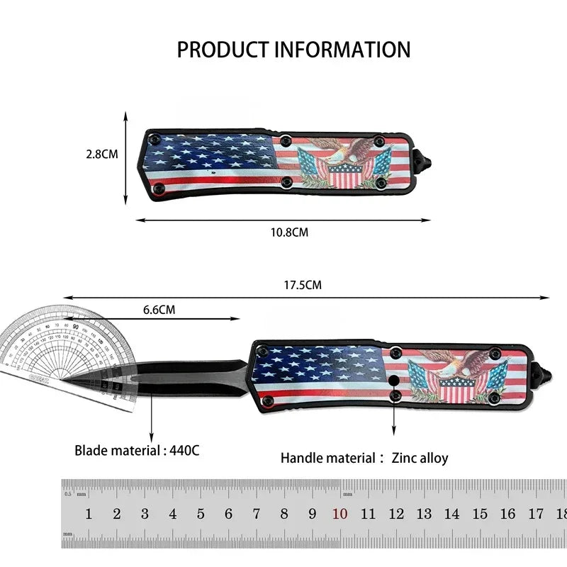 Pocket Knife EDC 440c steel blade