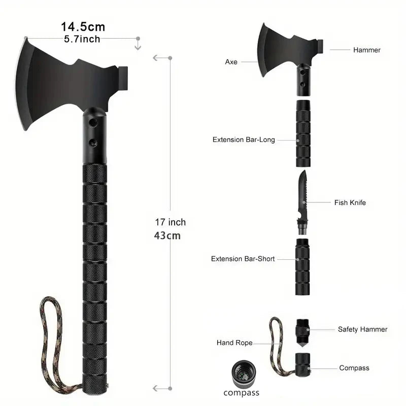 Multi-function Survival Axe Foldable Tactical Tomahawk
