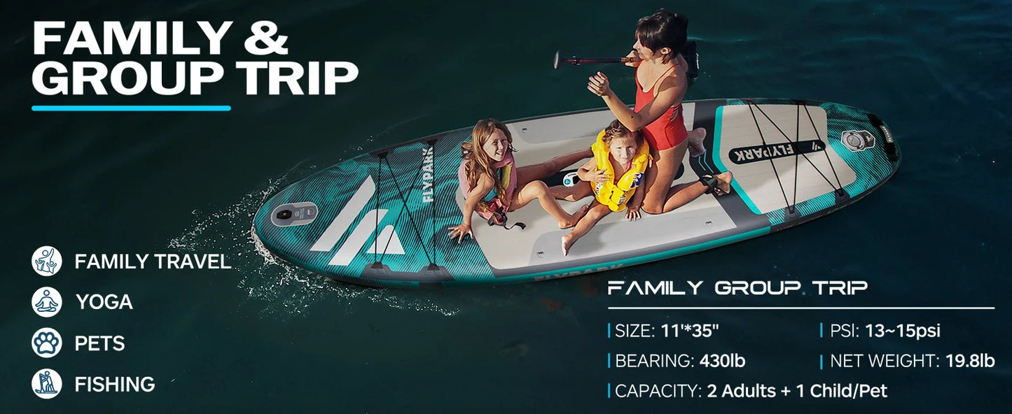 Extra Wide SUP Inflatable, Stable Stand-Up Paddle Board