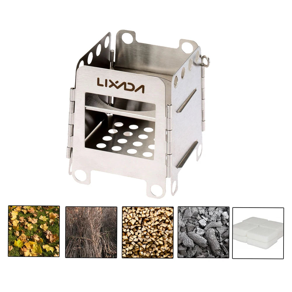 Lightweight Folding Camping Titanium Stove wood burning