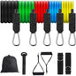 Latex resistance Pull bands rope for Pilates, yoga, CrossFit, fitness , 11PCs