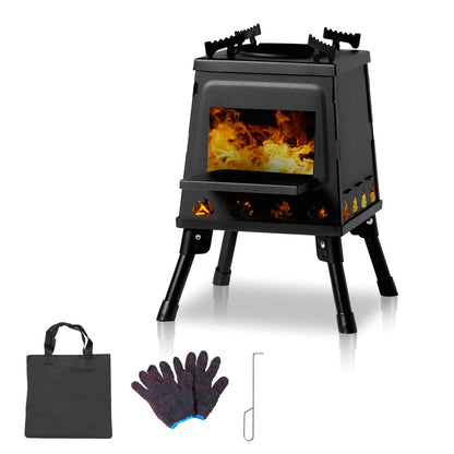 Compact 27x27x34cm Wooden Camping Stove