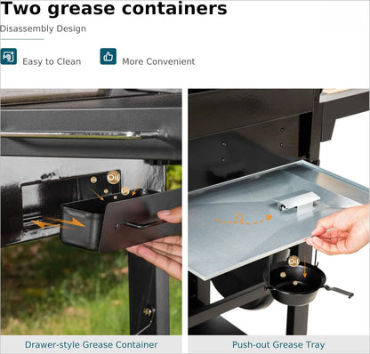 Gas and Charcoal Grill Combo