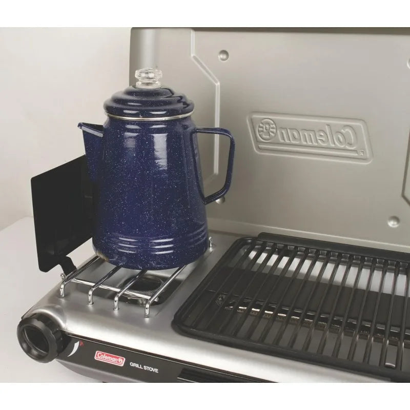 Coleman Classic 2-in-1 Camping Grill/Stove w/ windguards