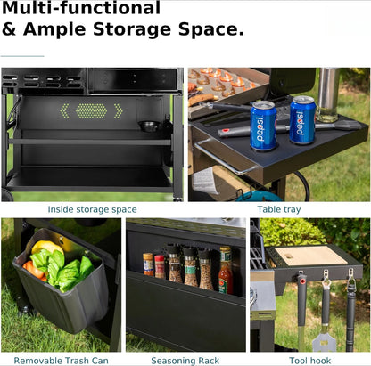 Gas and Charcoal Grill Combo