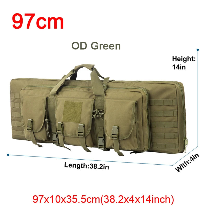 LQARMY 32 38 42 48 inch Tactical Double Rifle Case