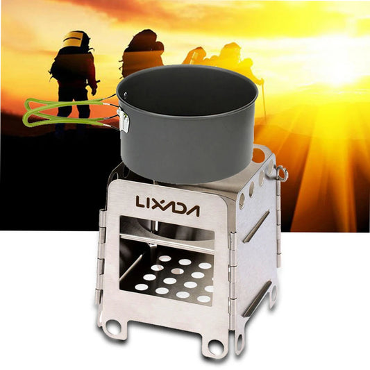 Lightweight Folding Camping Titanium Stove wood burning