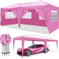 10'x20' EZ Pop Up Canopy Party Folding Tent with 6 Removable Sidewalls + Carry Bag + 4pcs Weight Bag
