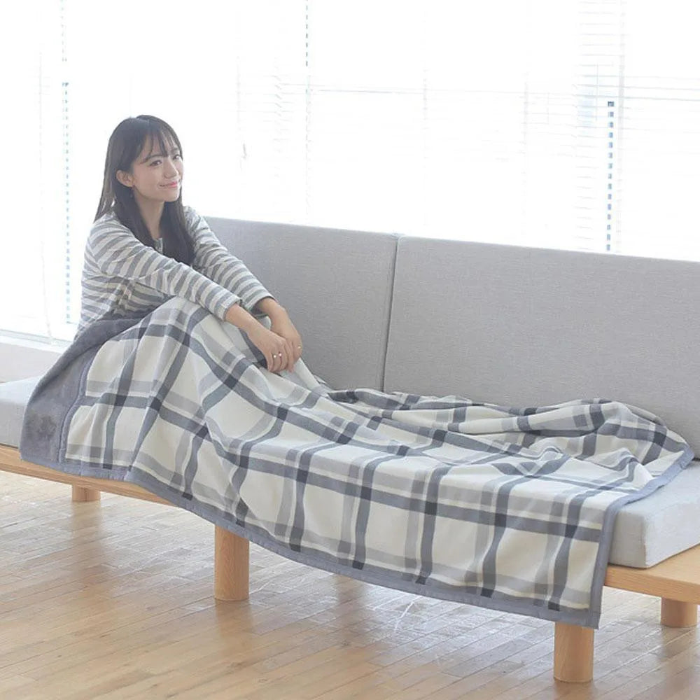 Double Layer Plaid wearable Blanket