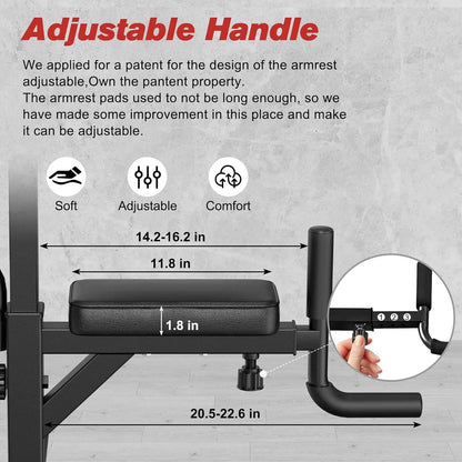 Power Tower Pull Up Bar Station Workout Dip Station