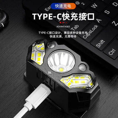 Waterproof Super Bright 800LM USB Rechargeable Headlight