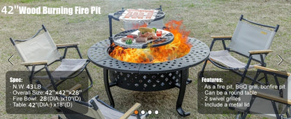 Fire Pit ,Extra Large Wood Burning