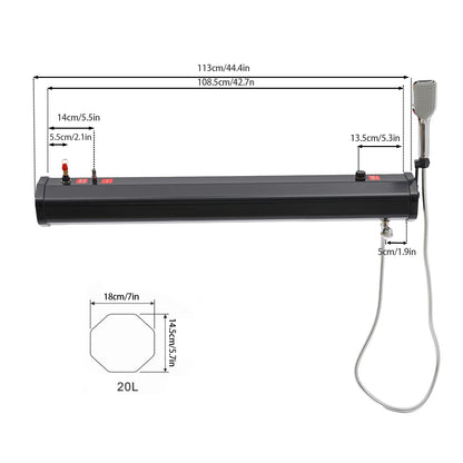 Portable Pressurized Camping Shower - 5L Water Tank with Handheld Showerhead
