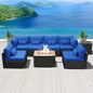 Outdoor Sofa Set with Gas/Propane Fire Pit Table