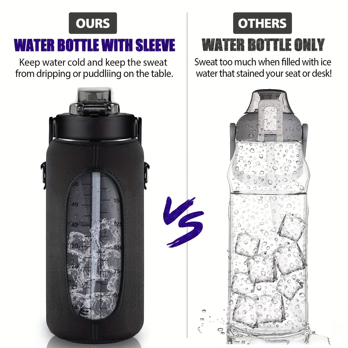 Half Gallon Water Bottle With Sleeve