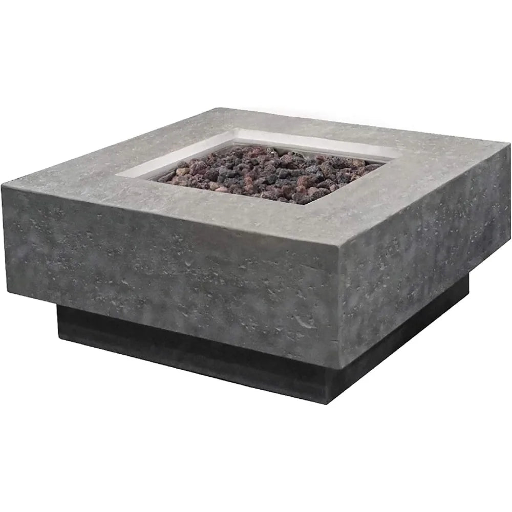 Manhattan Concrete Fire Pit 36" x 36" Includes Lava Rocks