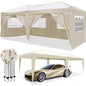 10'x20' EZ Pop Up Canopy Party Folding Tent with 6 Removable Sidewalls + Carry Bag + 4pcs Weight Bag