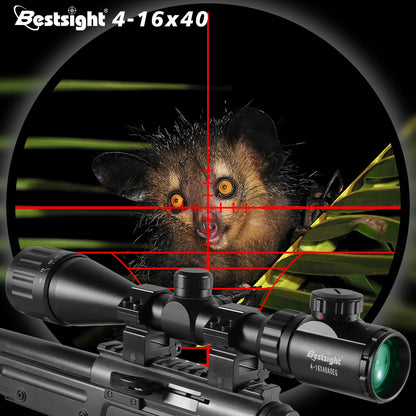 4-16X40 AOE Optics Hunting Riflescope Red&Green Dot