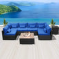 Outdoor Sofa Set with Gas/Propane Fire Pit Table