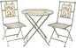 Indoor/Outdoor Bird Design 3-Piece Bistro Set Folding Table and Chairs