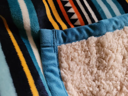 Lightweight Boho Sherpa Throw