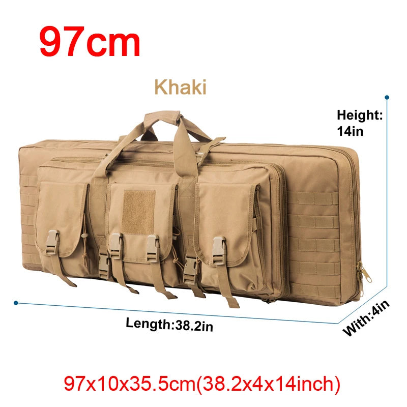 LQARMY 32 38 42 48 inch Tactical Double Rifle Case