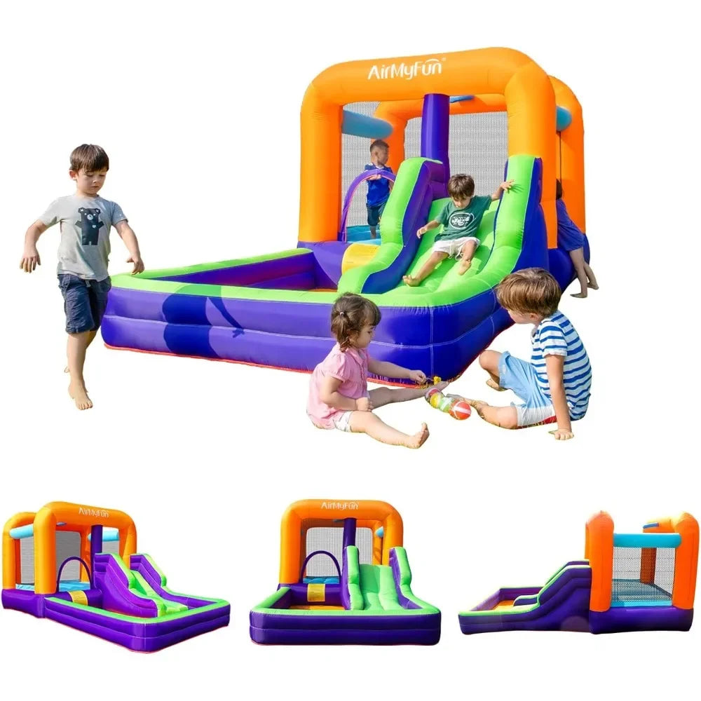 Bouncy House w/ Air Blower, slide, and Ball pit