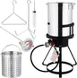 Outdoor Deep Fryer & Seafood Crawfish Boiler  55000BTU Propane Burner,