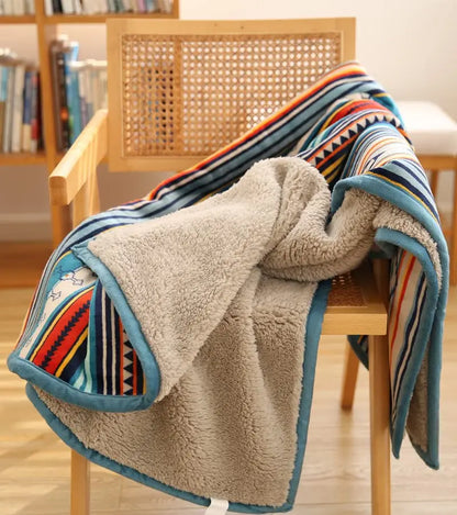 Lightweight Boho Sherpa Throw