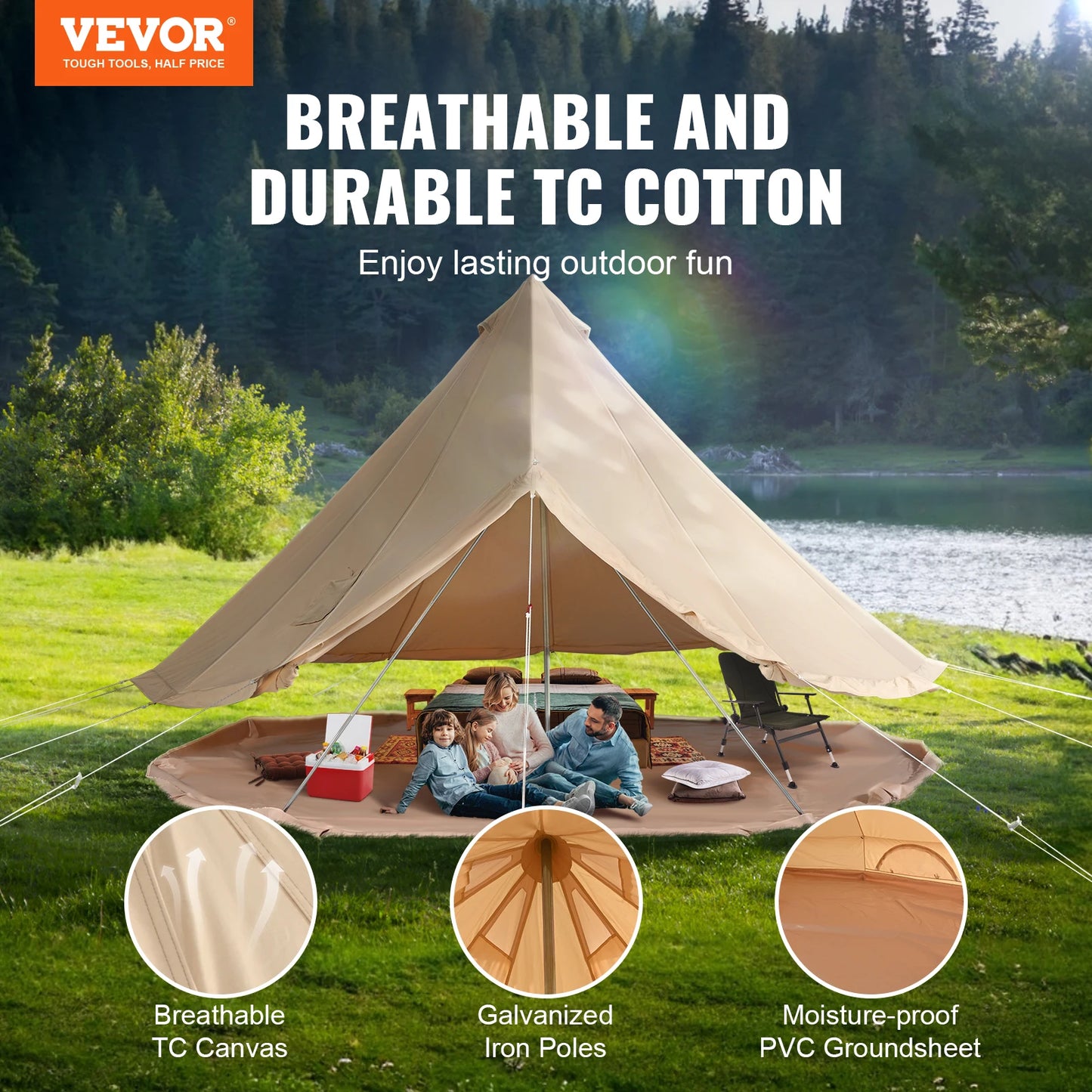 Canvas Bell Tent for Tent stove