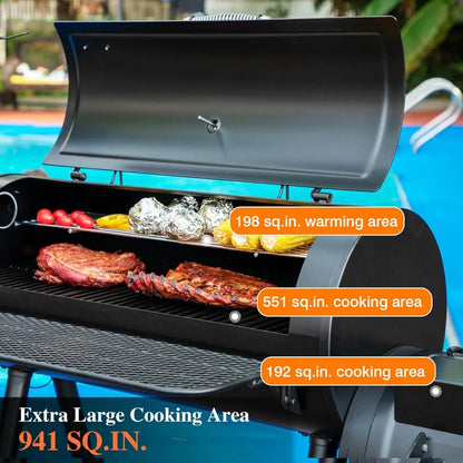 Heavy-Duty Charcoal Smoker/Grills Extra Large w/ wheels