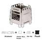 Lightweight Folding Camping Titanium Stove wood burning