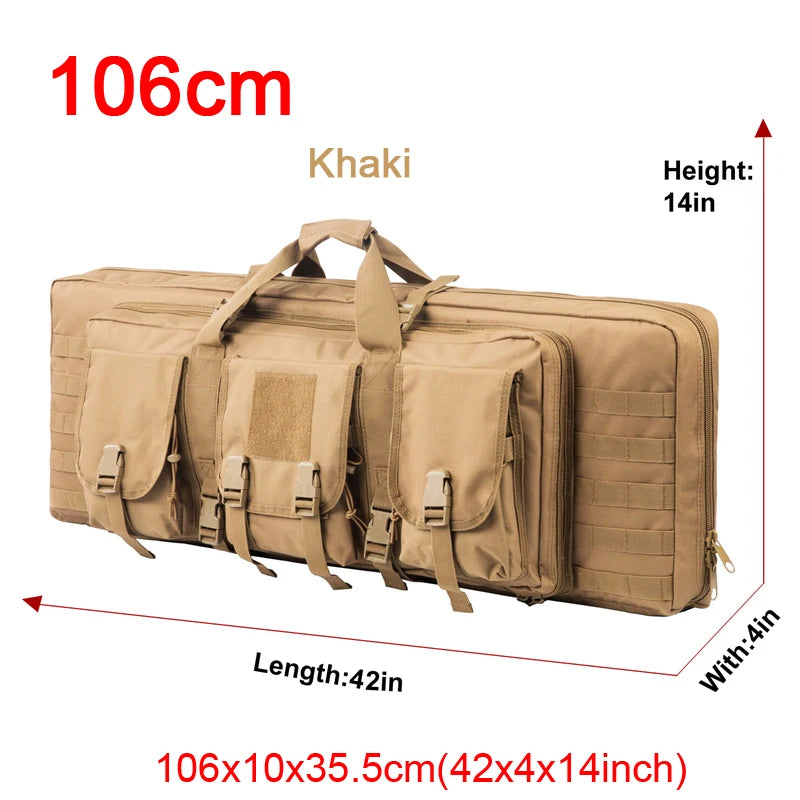 LQARMY 32 38 42 48 inch Tactical Double Rifle Case