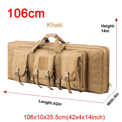 LQARMY 32 38 42 48 inch Tactical Double Rifle Case